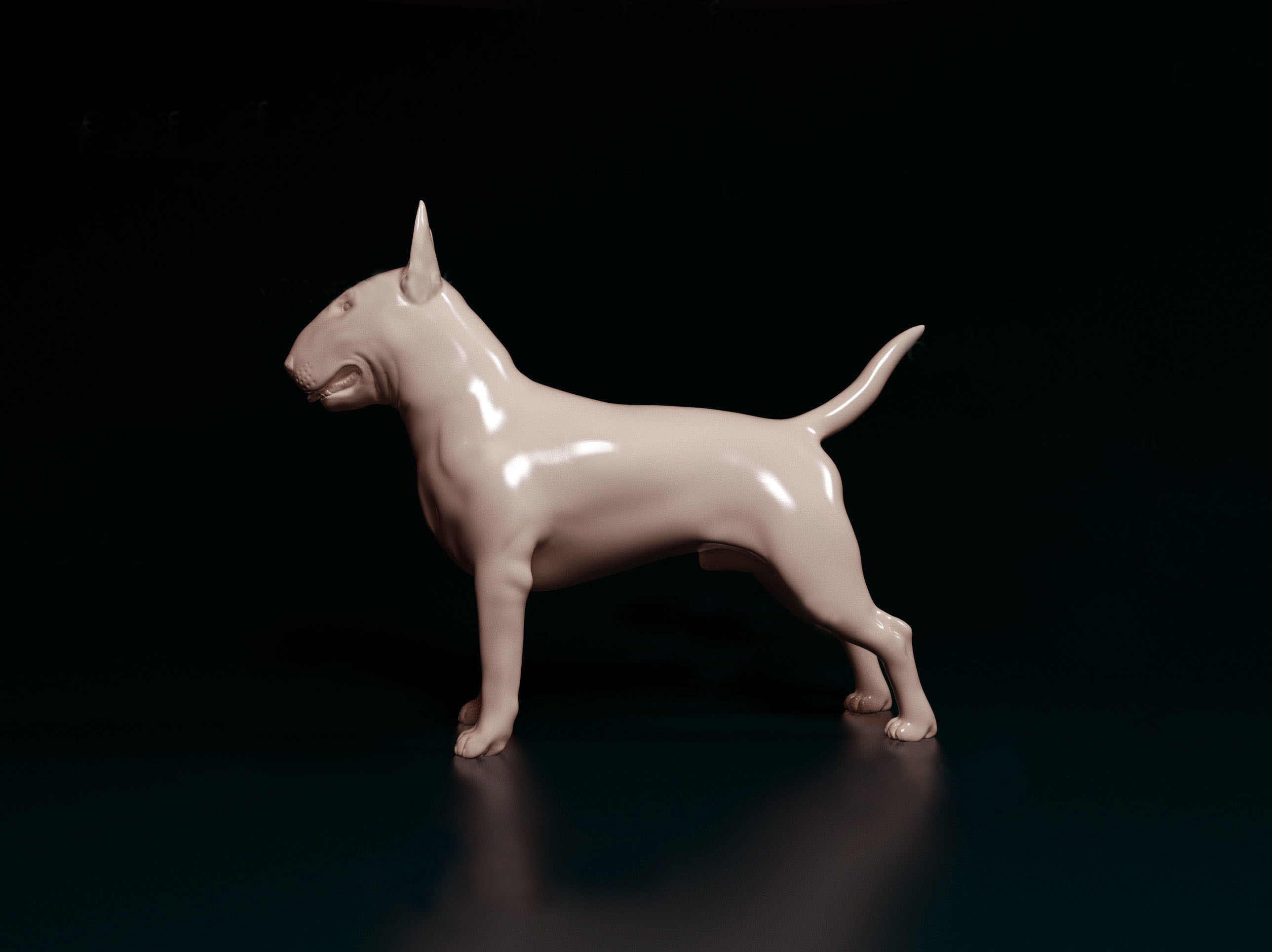 Bull terrier 3D print model_3