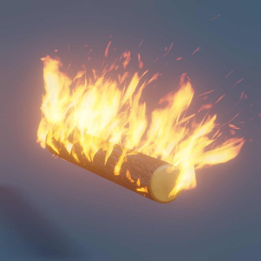 Realtime flame generator in Blender 3D model_4
