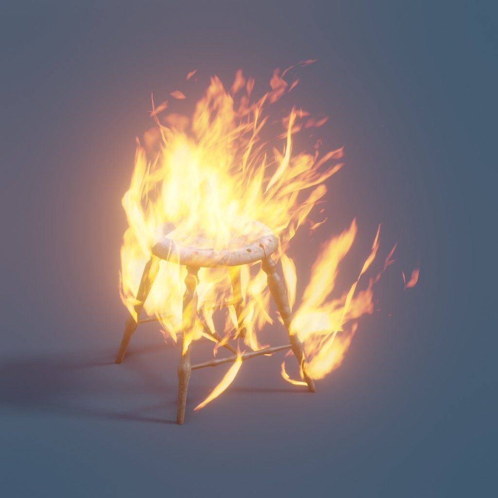 Realtime flame generator in Blender 3D model_2