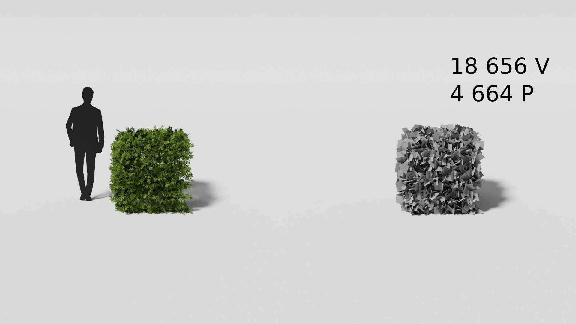 Garden boxwood cubic set v2 Low-poly 3D model_3