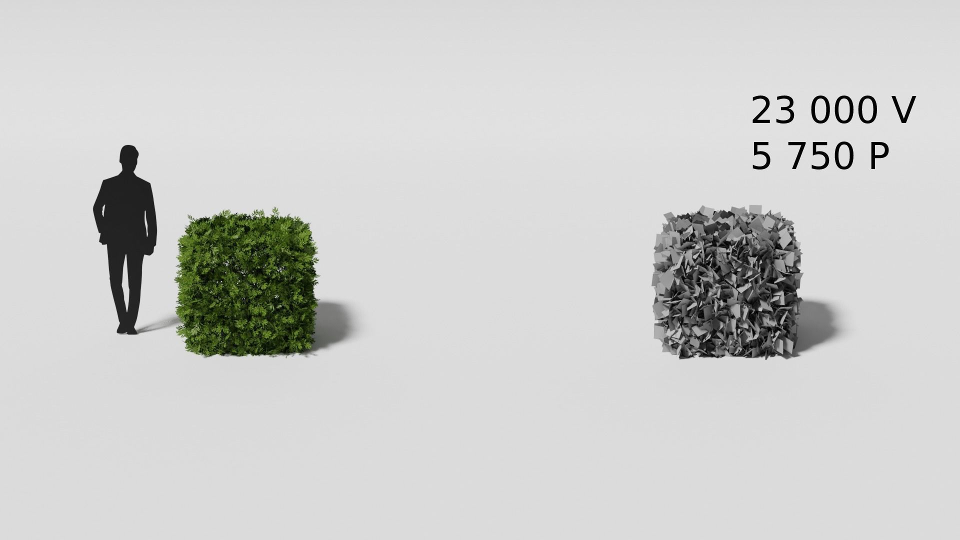 Garden boxwood cubic set v2 Low-poly 3D model_2