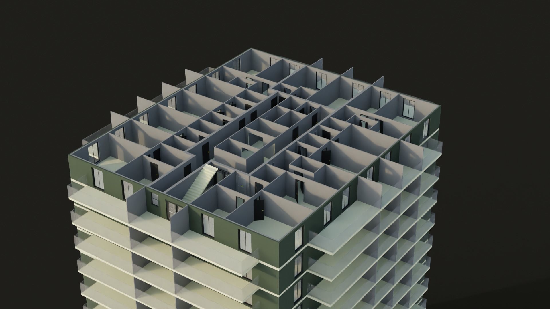  House with layout Free 3D model_1