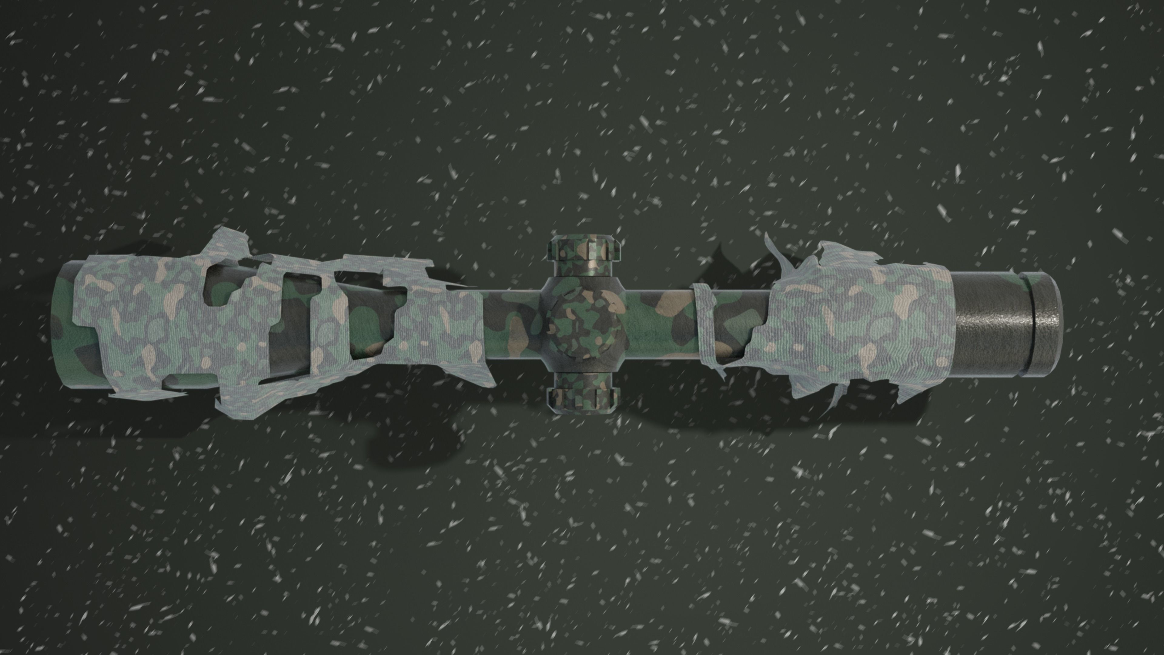 Tactical Sniper Scope Low-poly 3D model_4