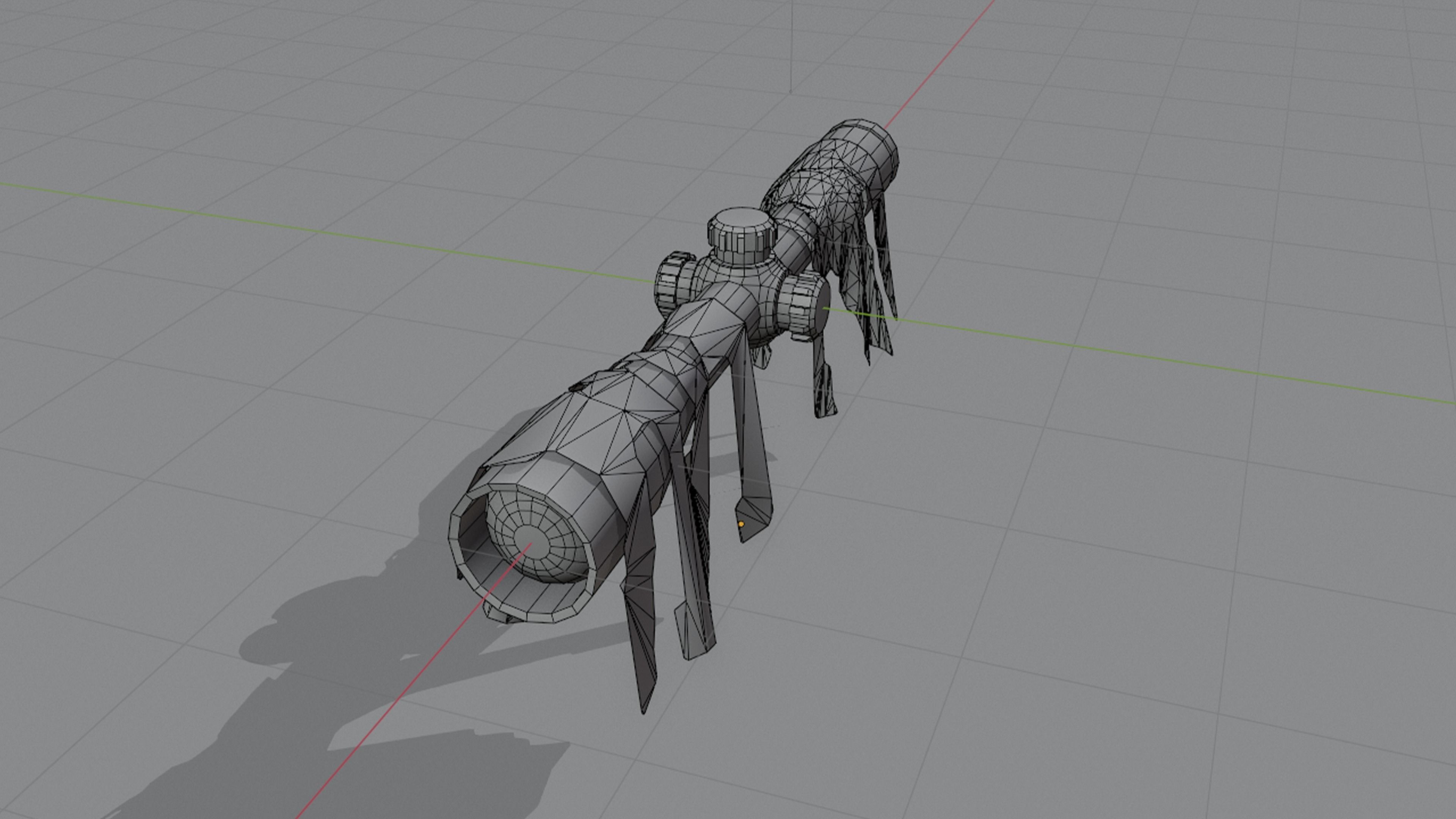 Tactical Sniper Scope Low-poly 3D model_11
