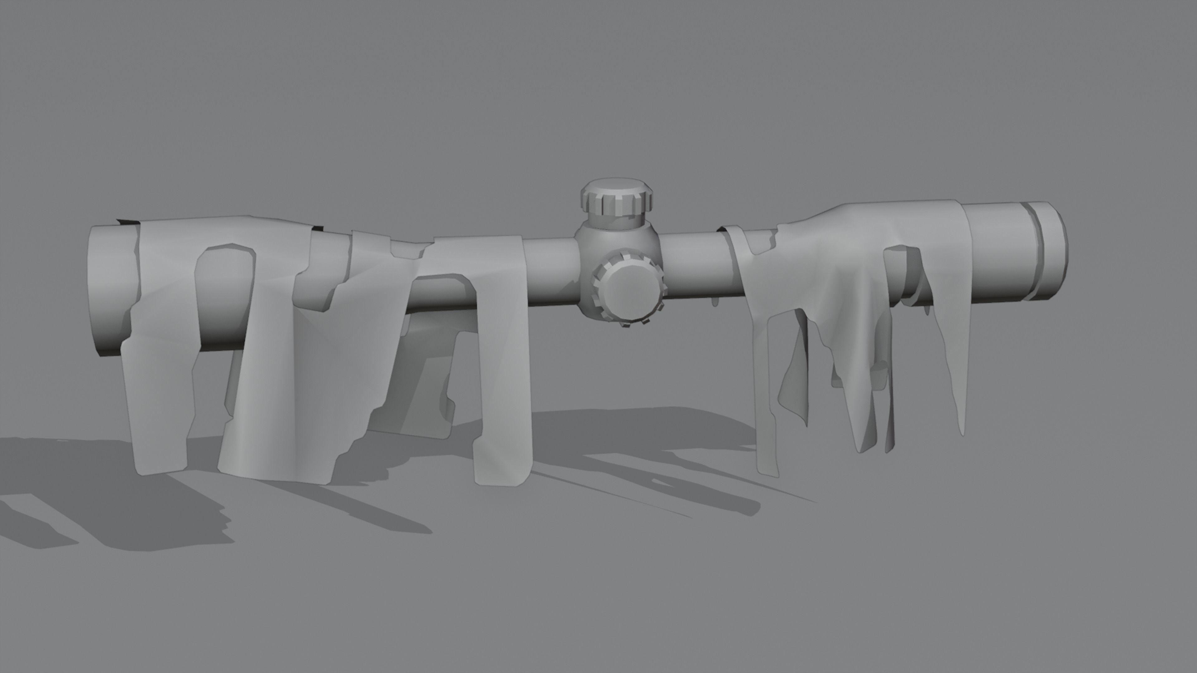 Tactical Sniper Scope Low-poly 3D model_5