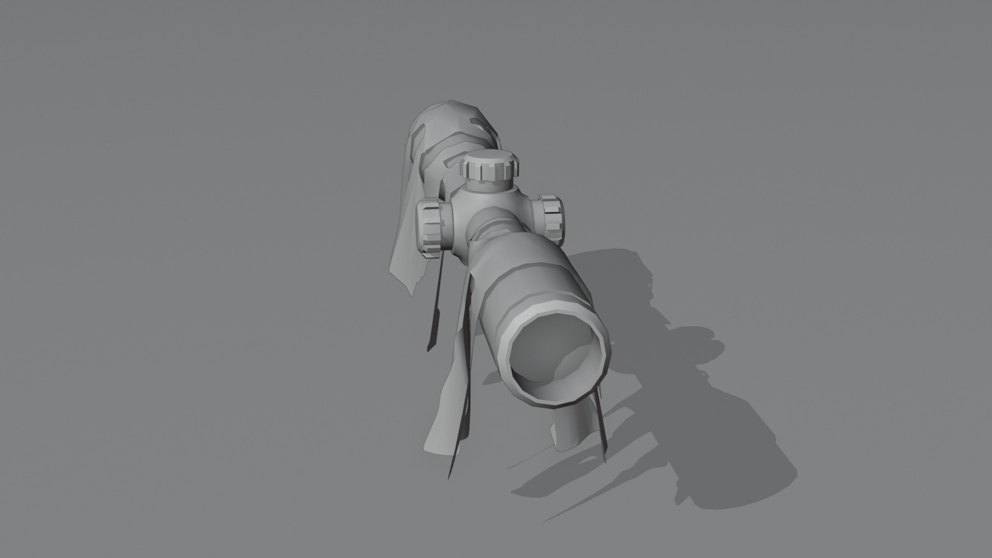 Tactical Sniper Scope Low-poly 3D model_8