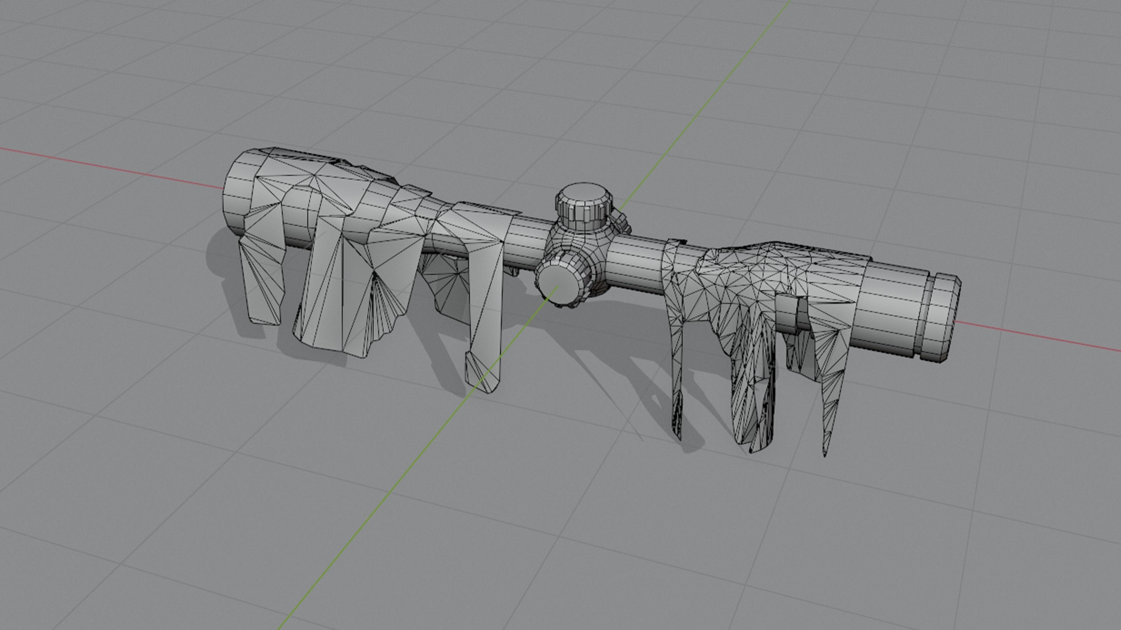 Tactical Sniper Scope Low-poly 3D model_9