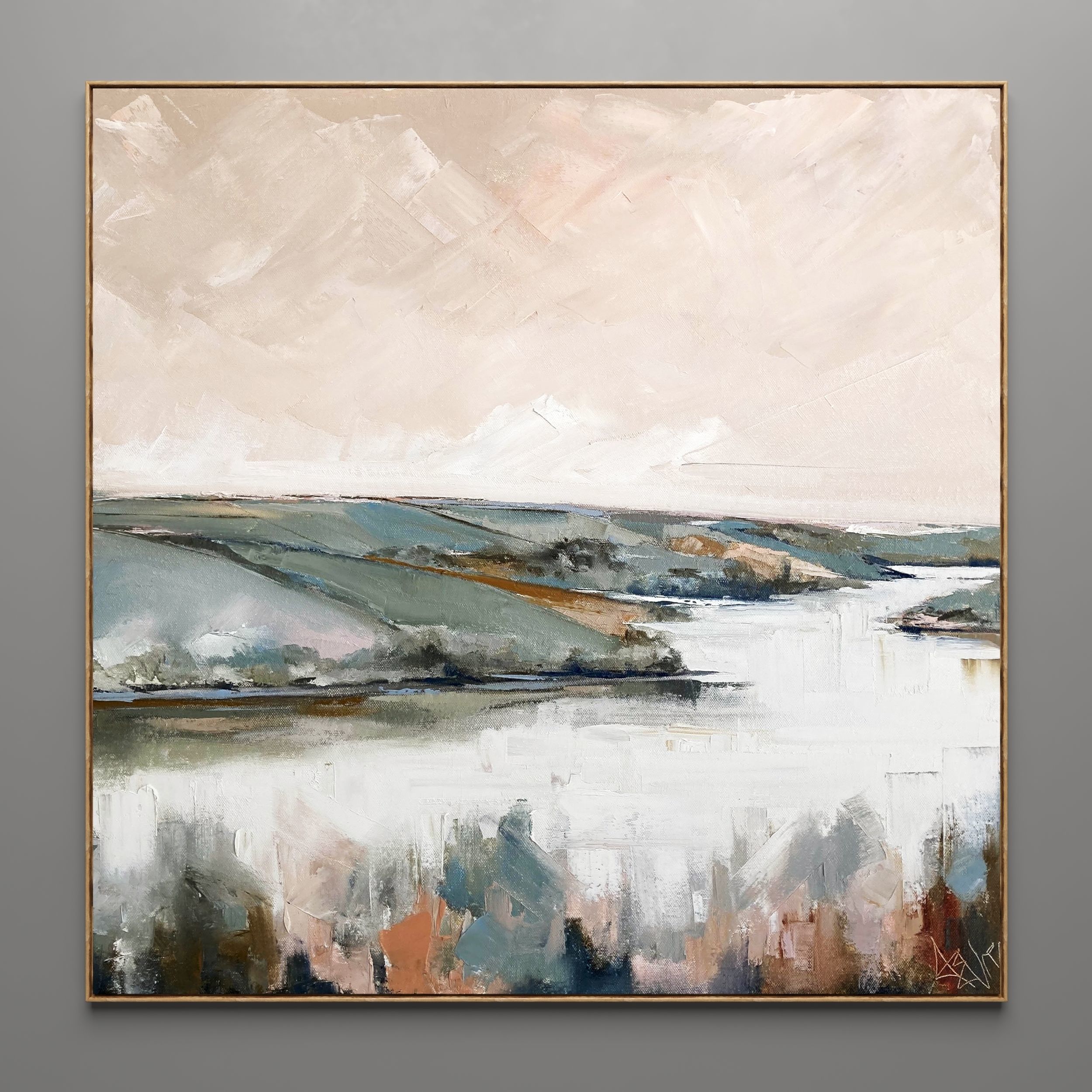 Plaster two square photo frames 05 Low-poly 3D model_1