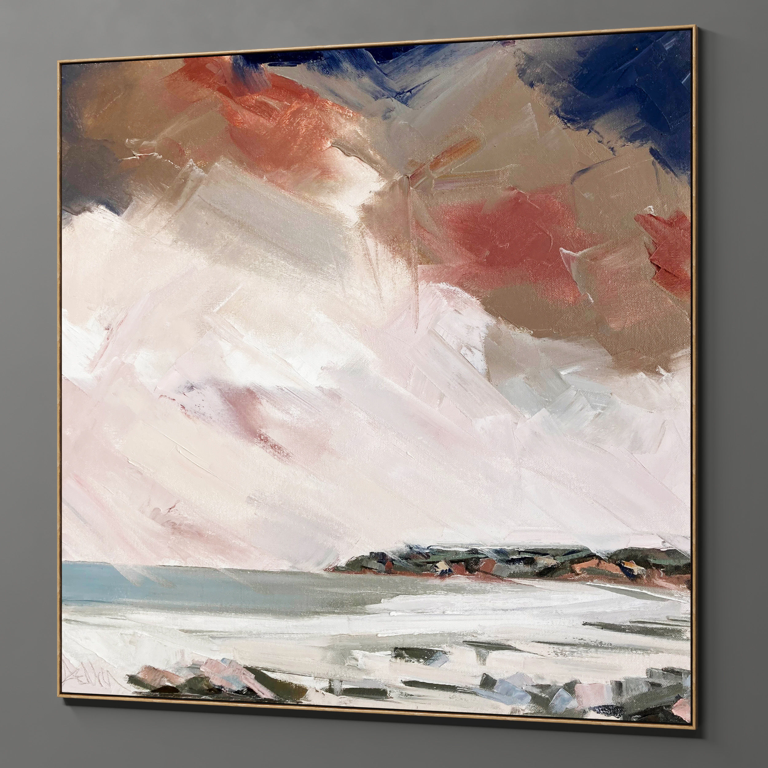 Plaster two square photo frames 05 Low-poly 3D model_3