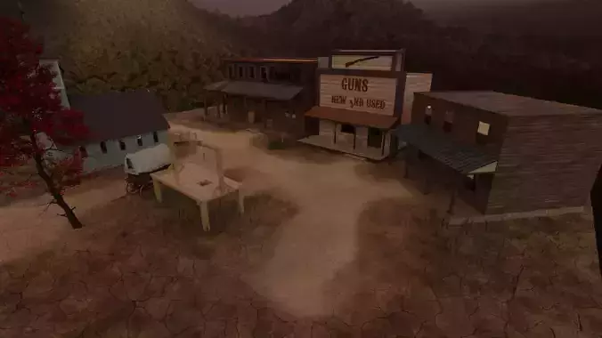 Western Village  3D model