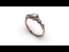 Engagement ring Flower diamond princess Disney 3d print 3D print model_1