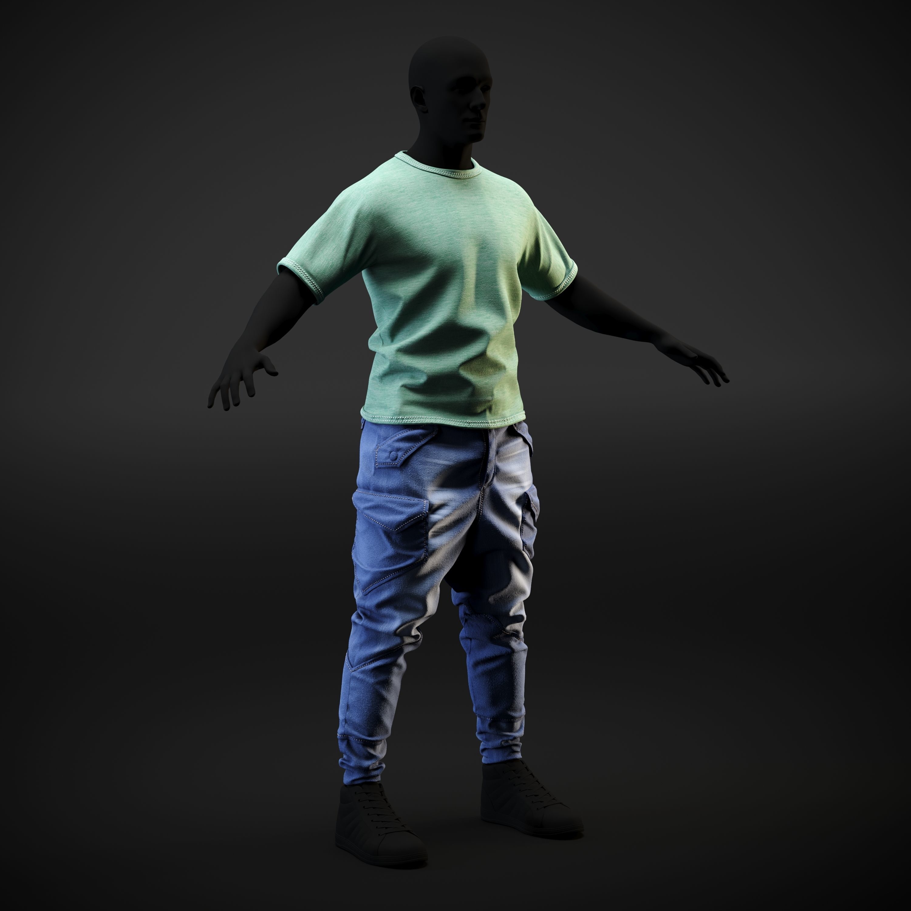 Men Clothes High Poly Clean Retopology 3D model | CGTrader