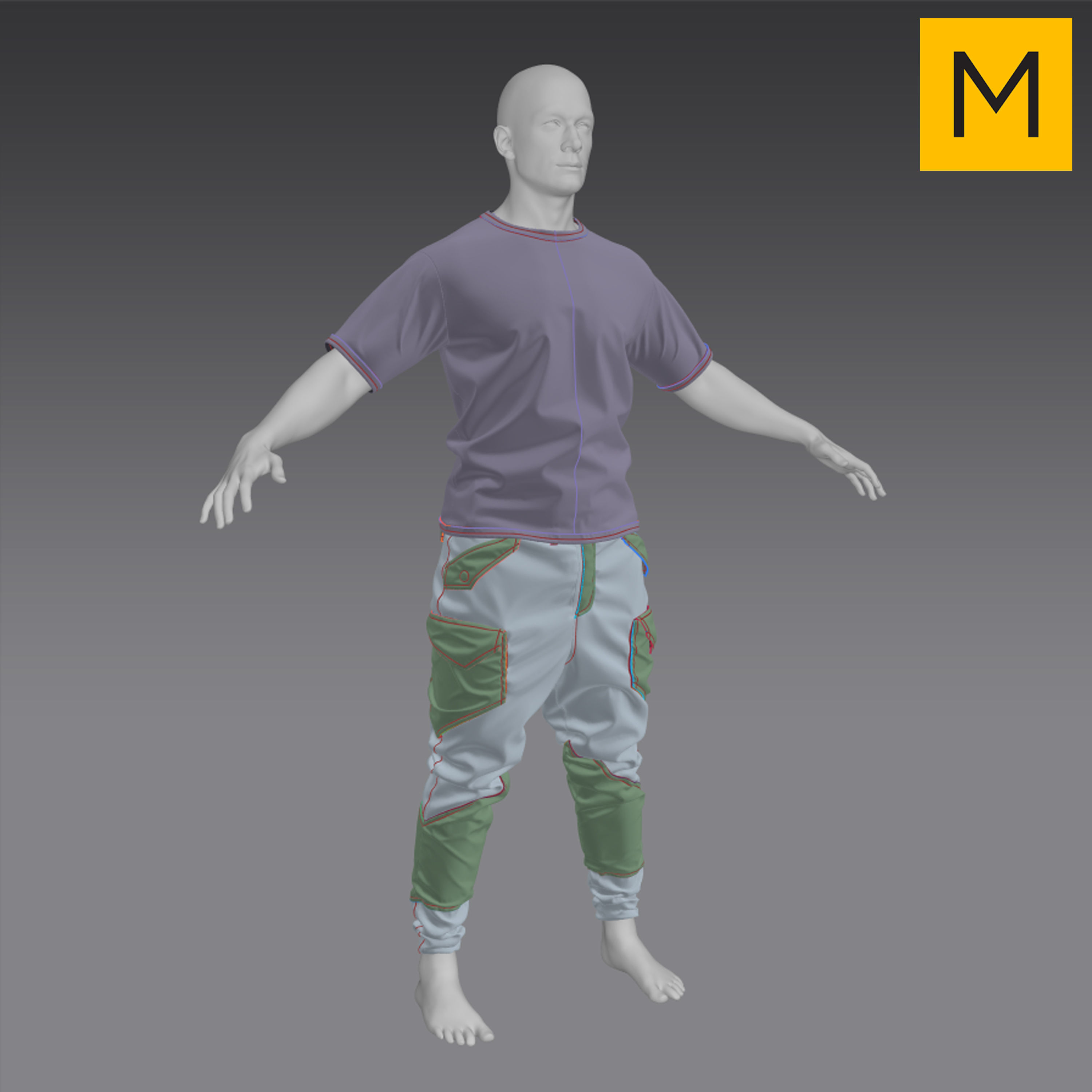 Men Clothes High Poly Clean Retopology 3D model | CGTrader