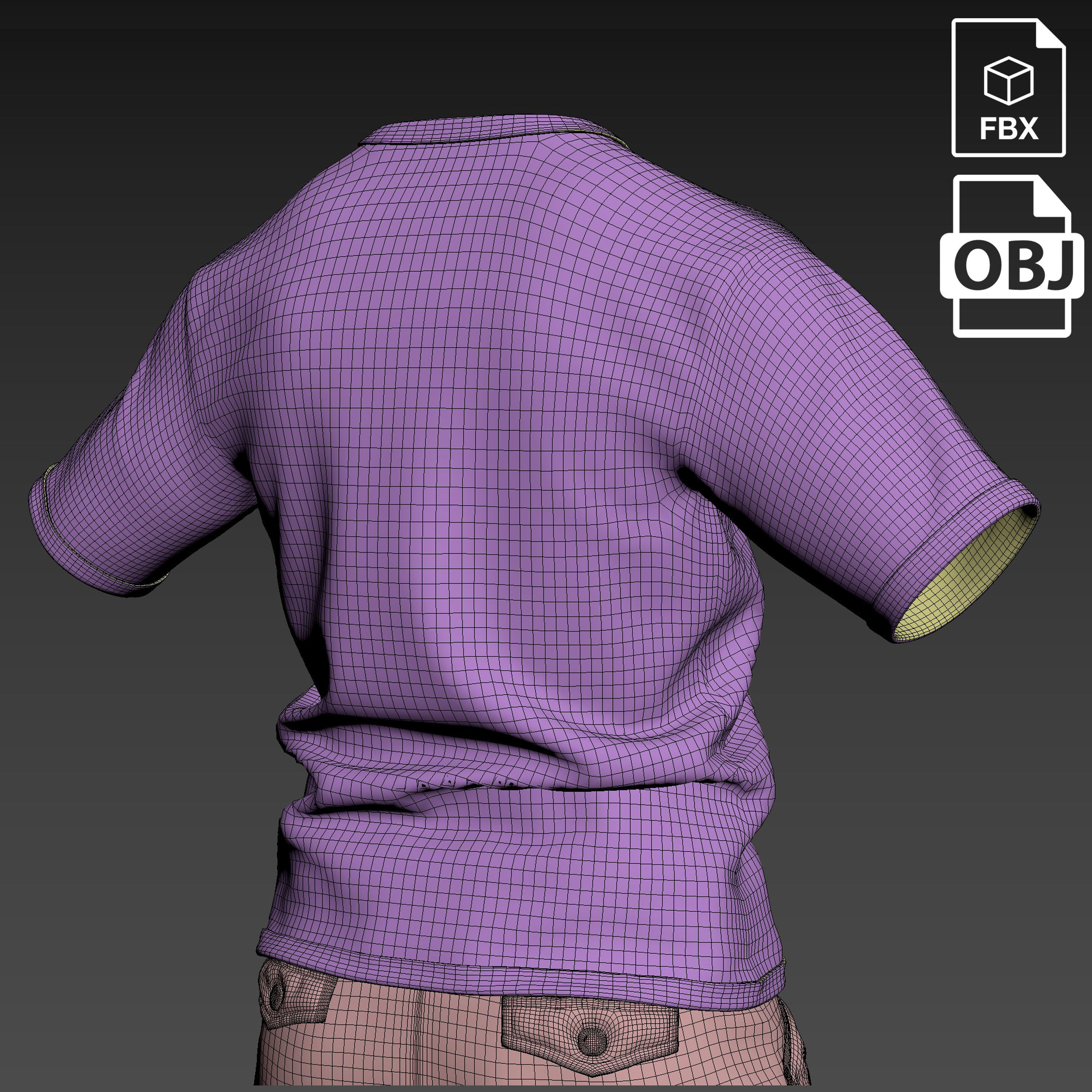 Men Clothes High Poly Clean Retopology 3D model | CGTrader