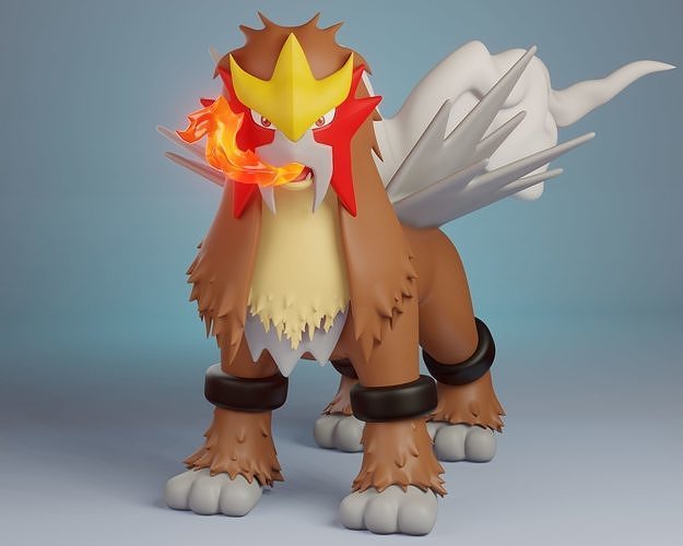 pokemon entei 3D print model