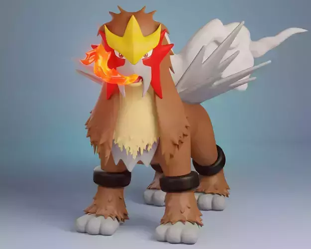 pokemon entei 3D print model