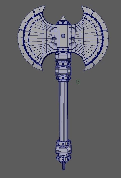 Game Ready Dwarf Axe Free low-poly 3D model_5