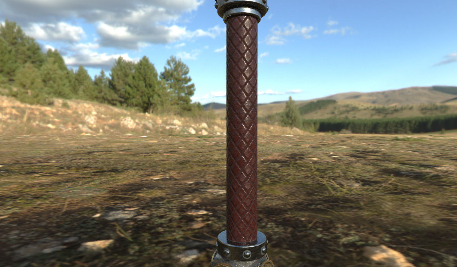 Game Ready Dwarf Axe Free low-poly 3D model_1