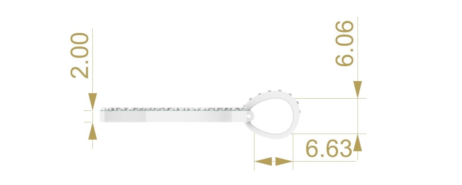 Thin Dove Pendants with Diamonds 3D print model_3