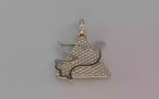 Dove of Peace Diamond Pendant
