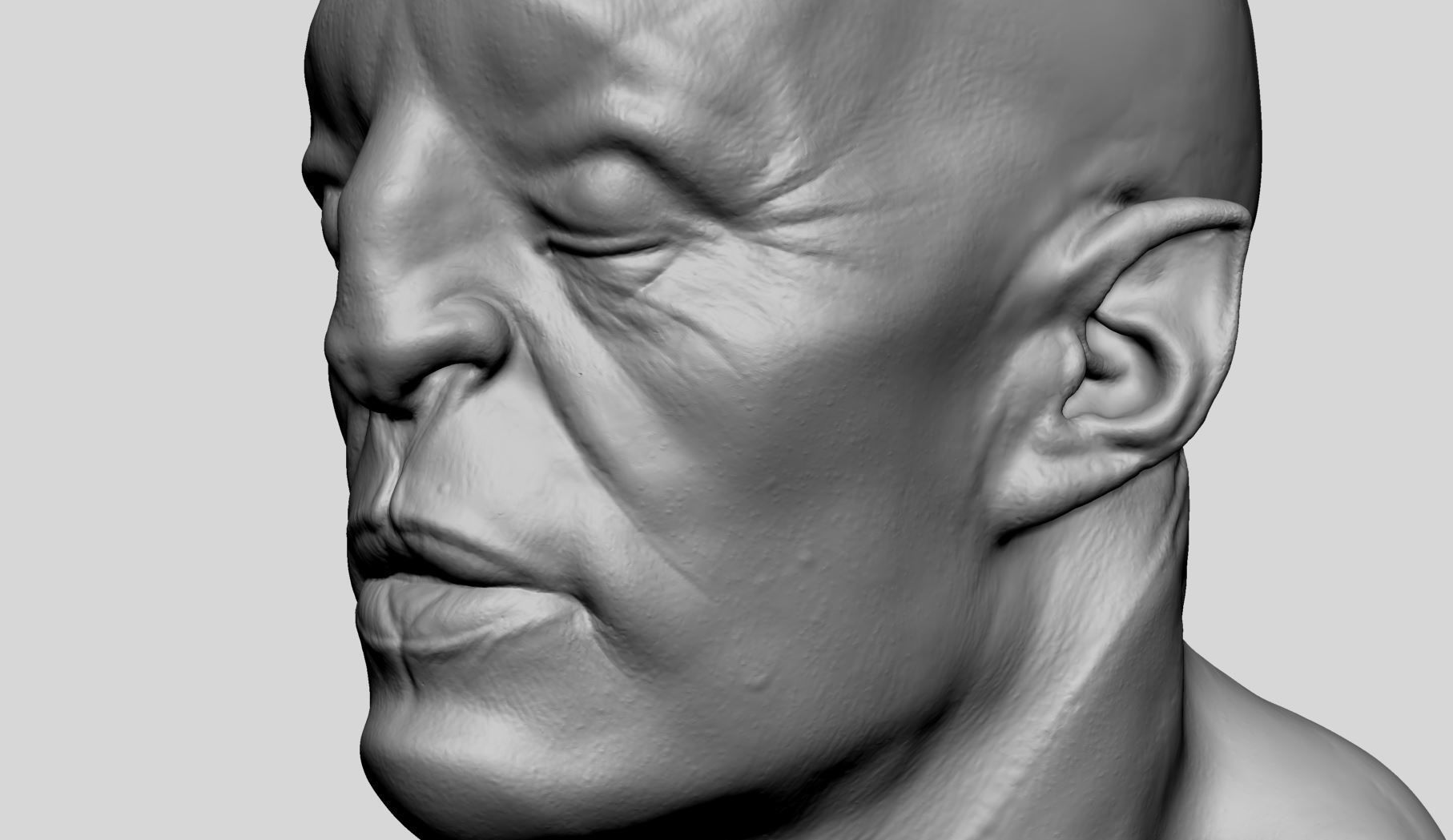 Fantasy Creature Head v11 3D model_12