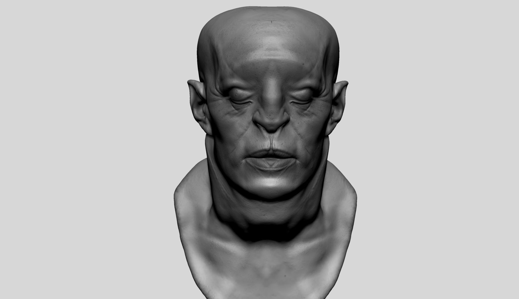 Fantasy Creature Head v11 3D model_7