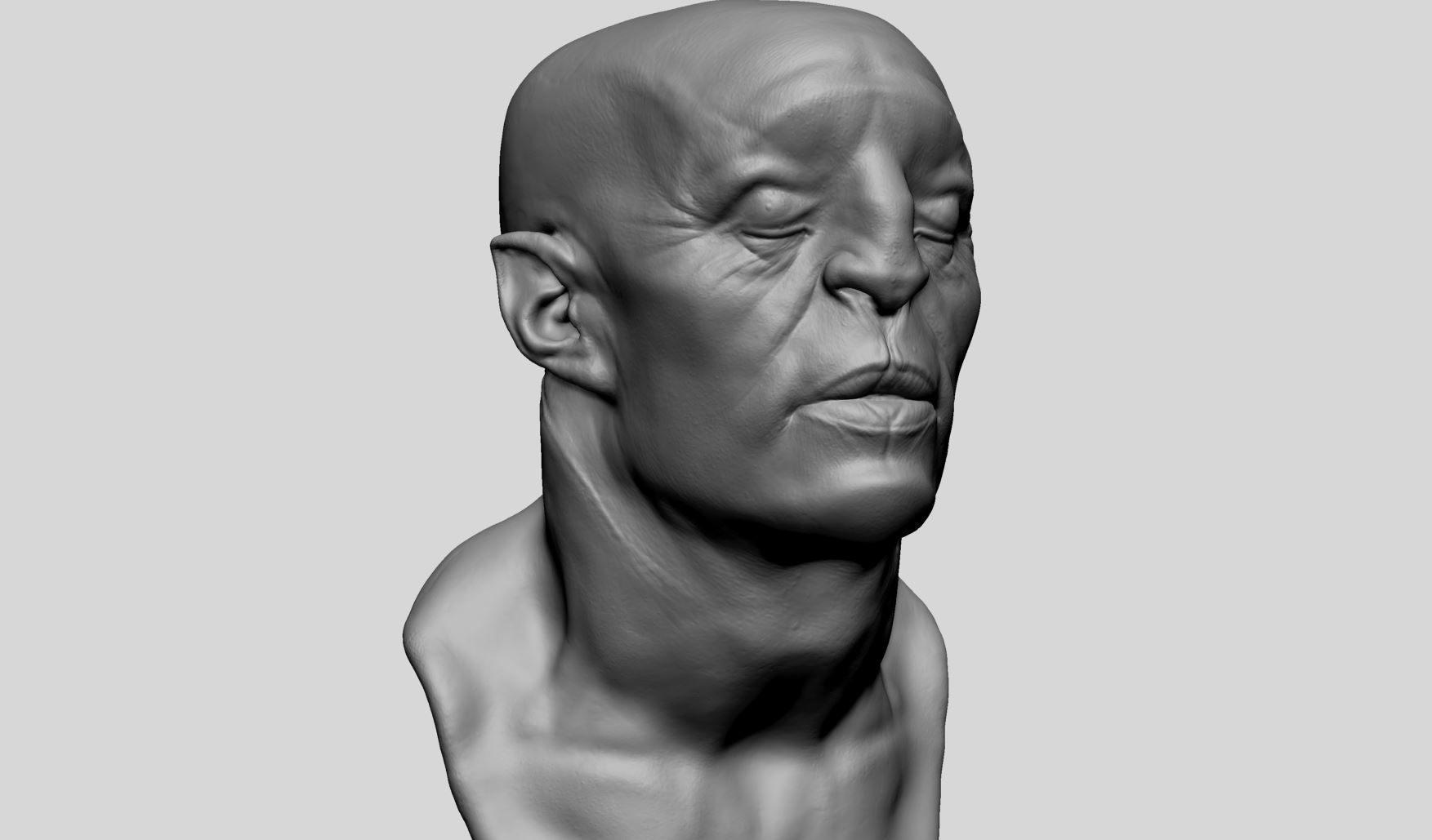 Fantasy Creature Head v11 3D model_13