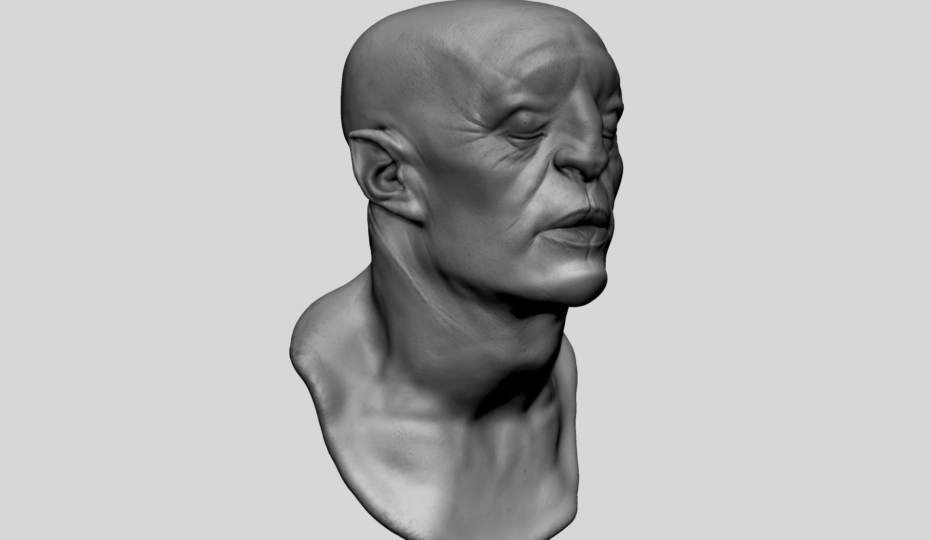 Fantasy Creature Head v11 3D model_1