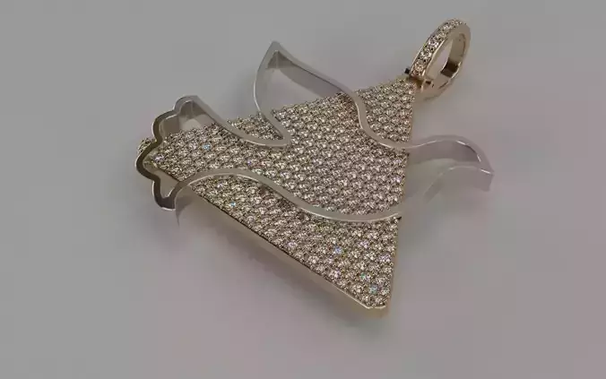 Dove of Peace Diamond Pendant - Large