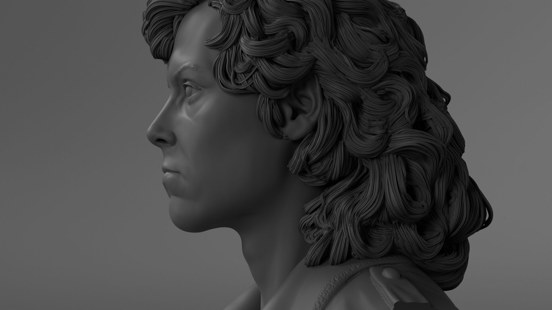 Sigourney Weaver - Ellen Ripley - Alien 3D print model_14