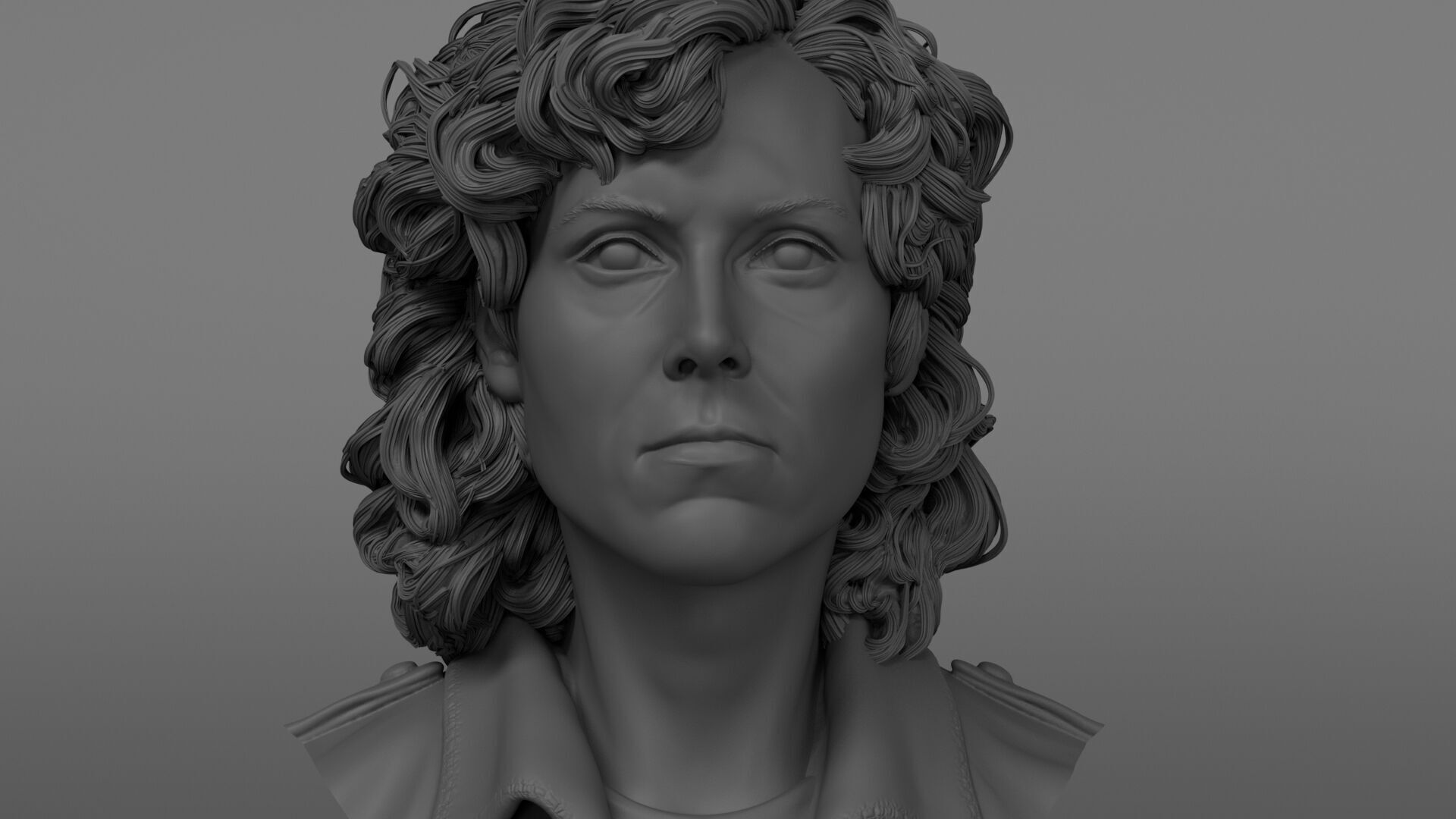 Sigourney Weaver - Ellen Ripley - Alien 3D print model_4