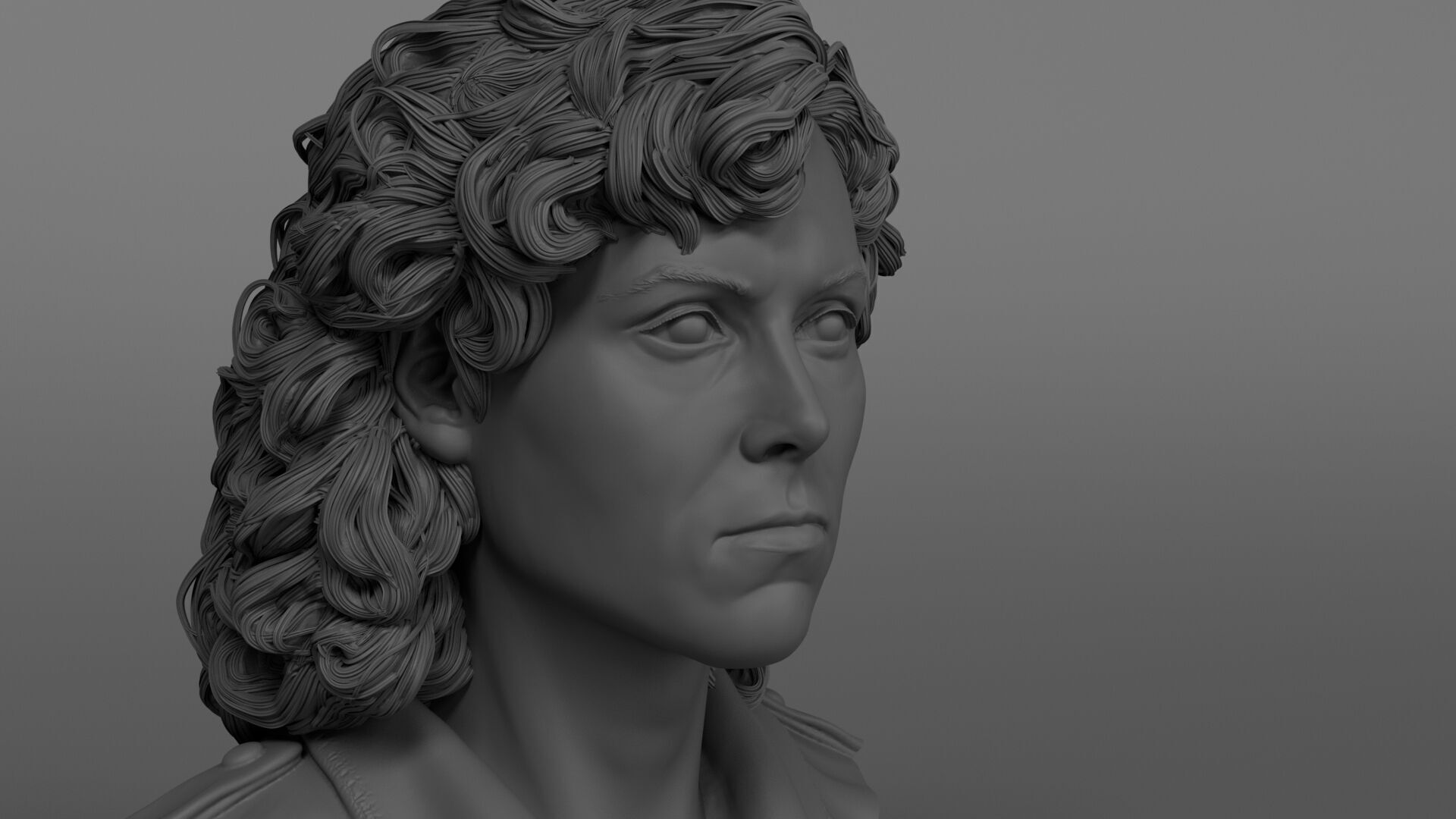 Sigourney Weaver - Ellen Ripley - Alien 3D print model_5