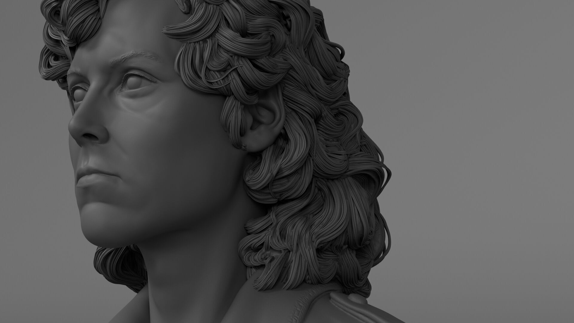 Sigourney Weaver - Ellen Ripley - Alien 3D print model_11