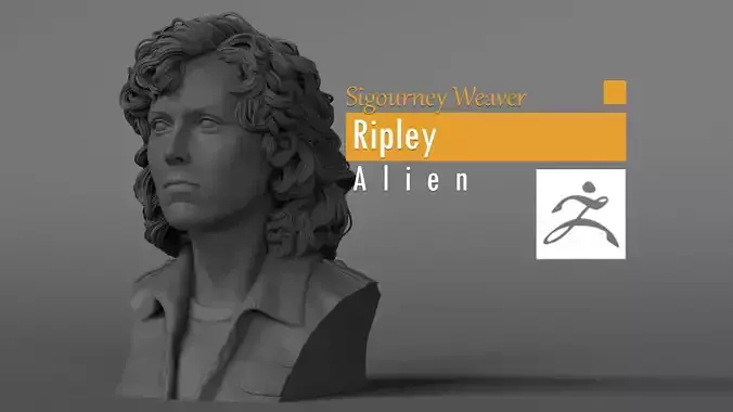 Sigourney Weaver - Ellen Ripley - Alien 3D print model