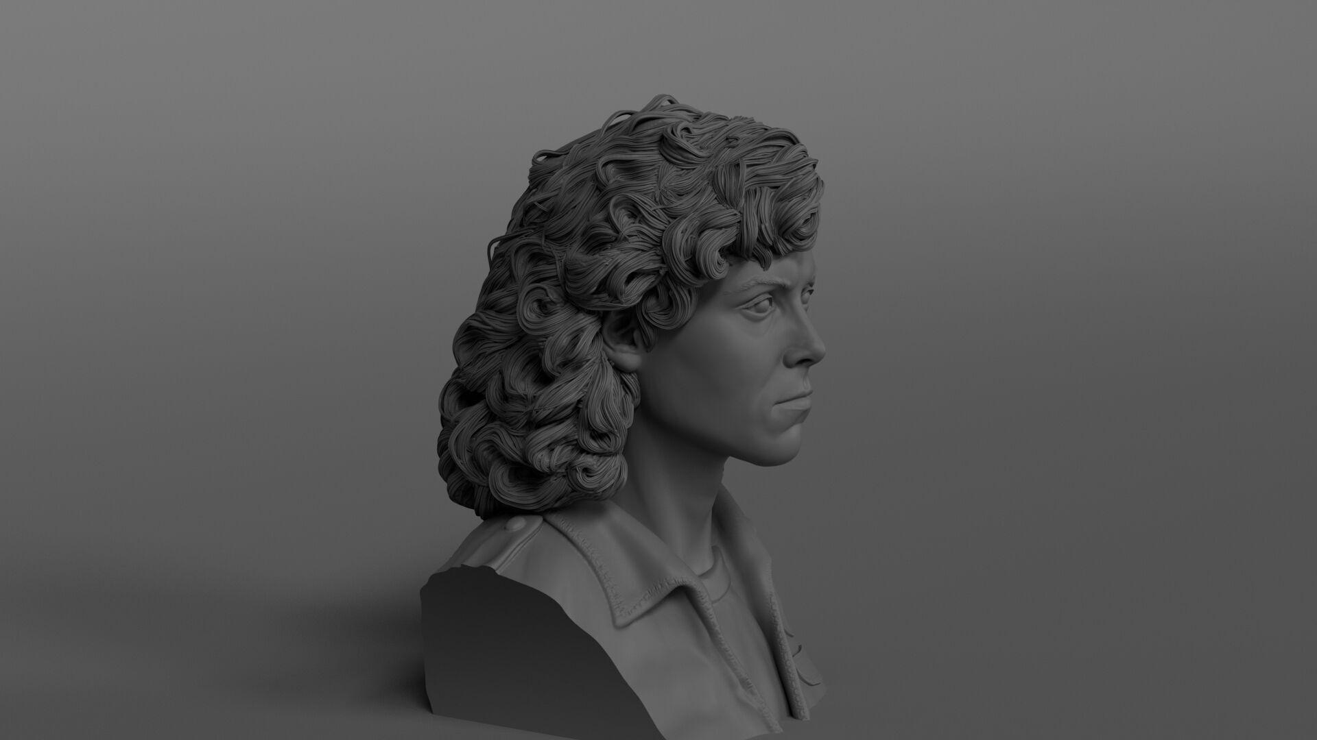 Sigourney Weaver - Ellen Ripley - Alien 3D print model_8