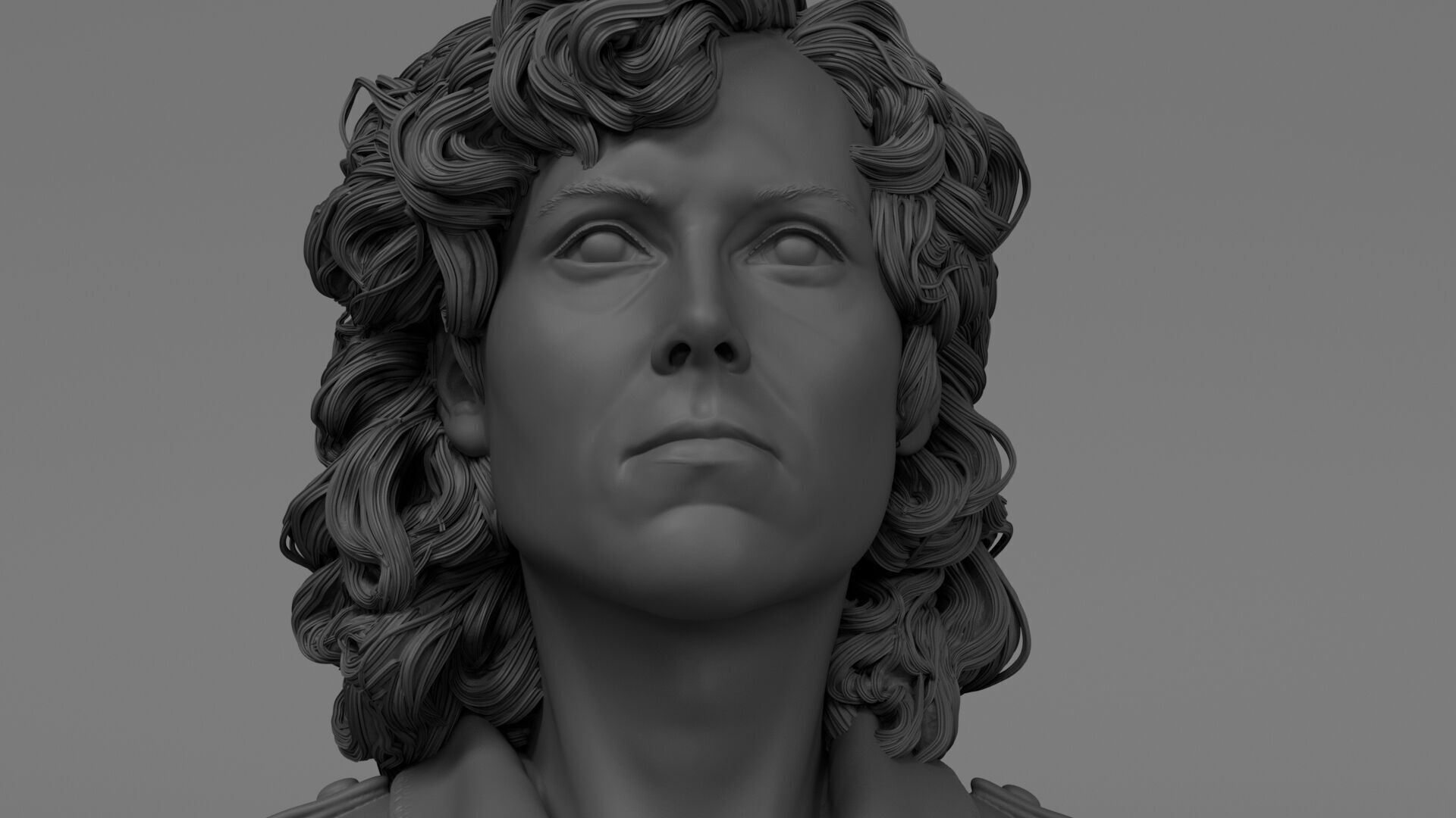 Sigourney Weaver - Ellen Ripley - Alien 3D print model_10