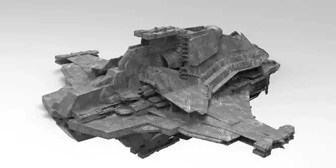 Sci-Fi Stealth Ship 1