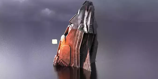 Sci-F ancient Shipwreck 1 3D model