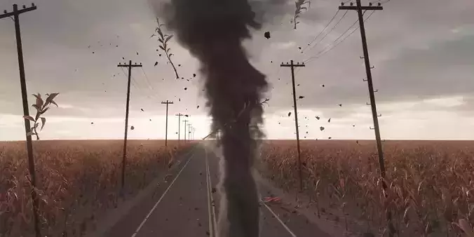 VDB Animated Tornado 3D model