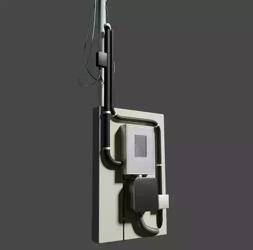 Cartoon Fusebox Wall 3D model