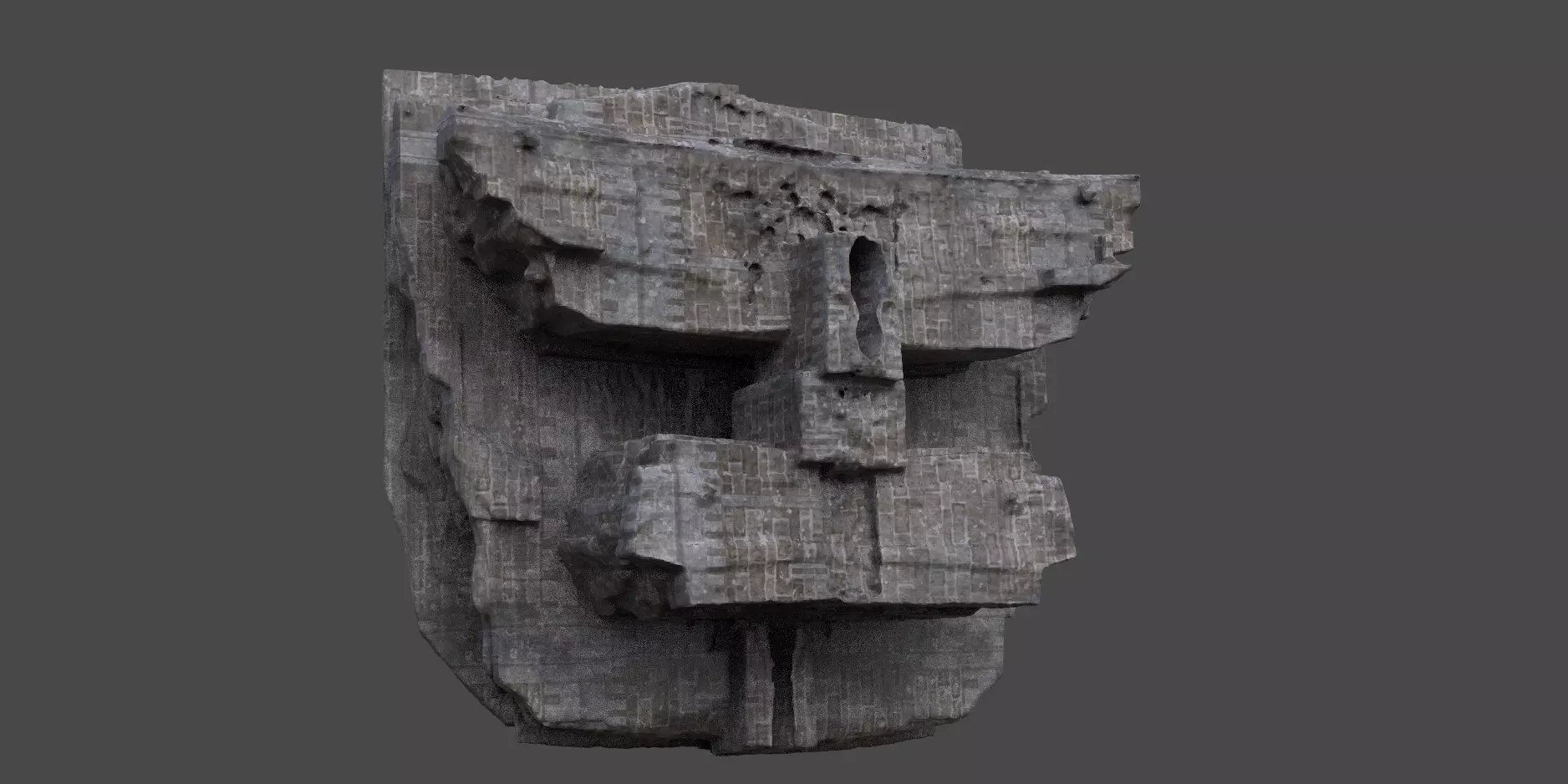 Ancient Mayan carving Wall Art 3 3D model_0