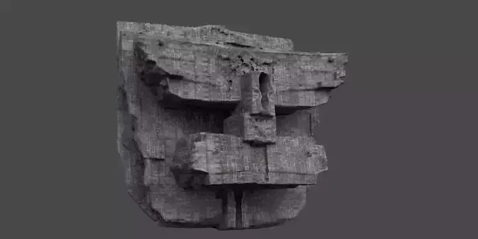 Ancient Mayan carving Wall Art 3 3D model