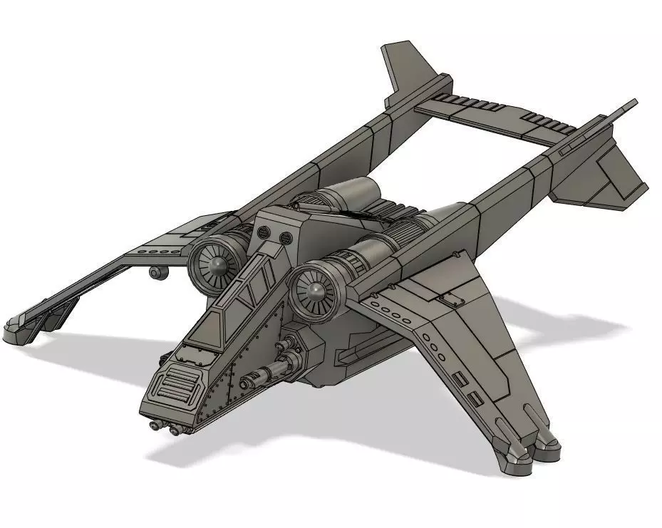 The Emporers Wings Gunship Carrier 3D print model