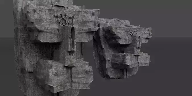 Ancient Mayan carving Wall Art 2 designs 3D model