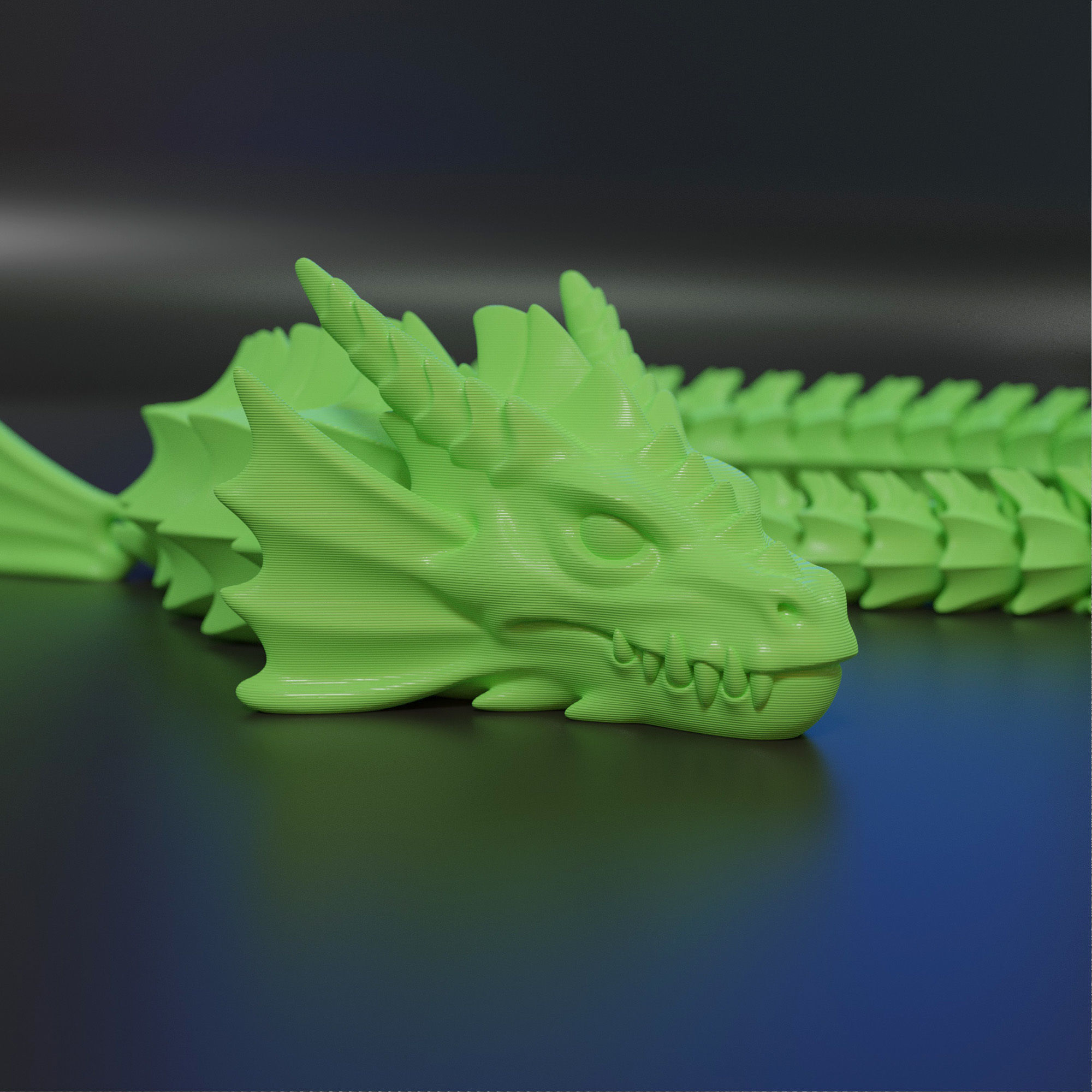 ARTICULATED SEA DRAGON 3D print model_7
