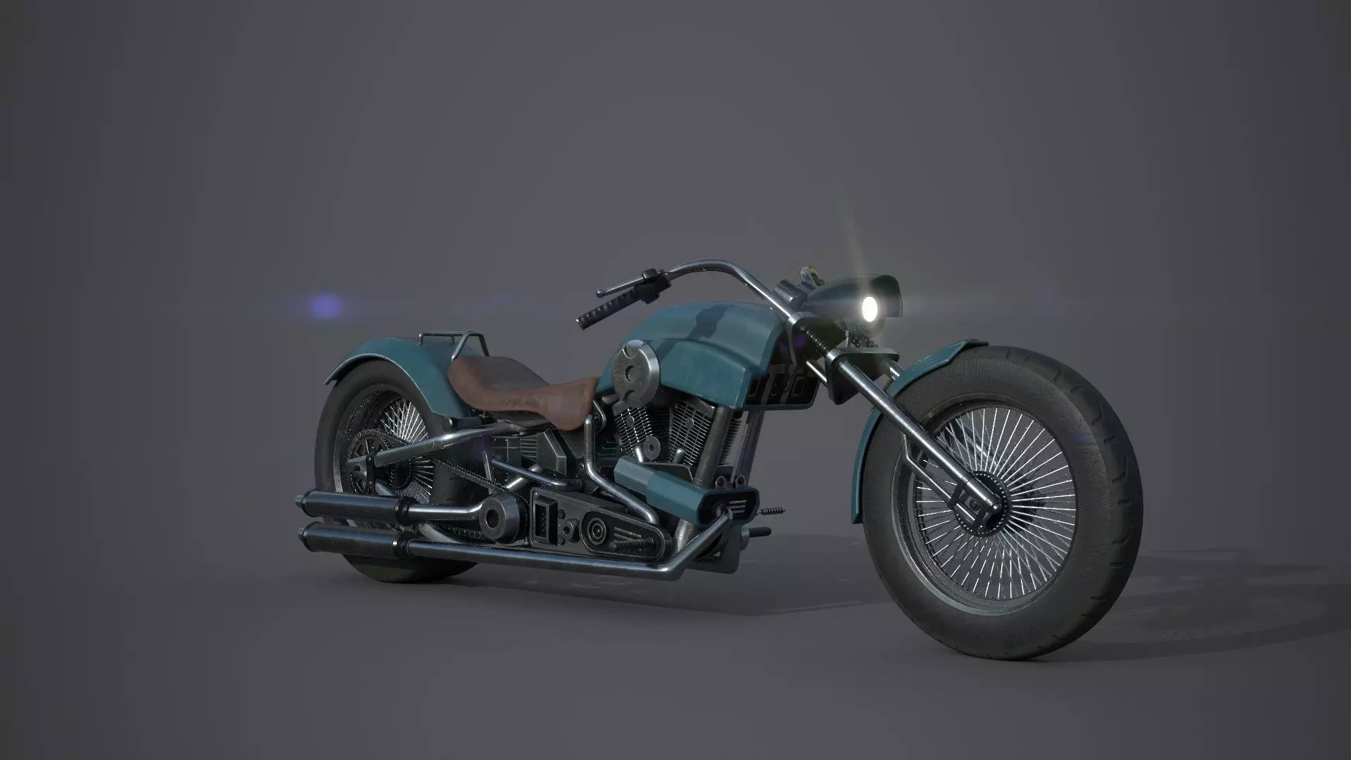 Custom Chopper motorcycle 3D model