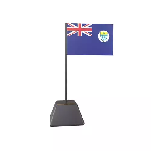 Penang 1946 Flag v1 001 Low-poly 3D model