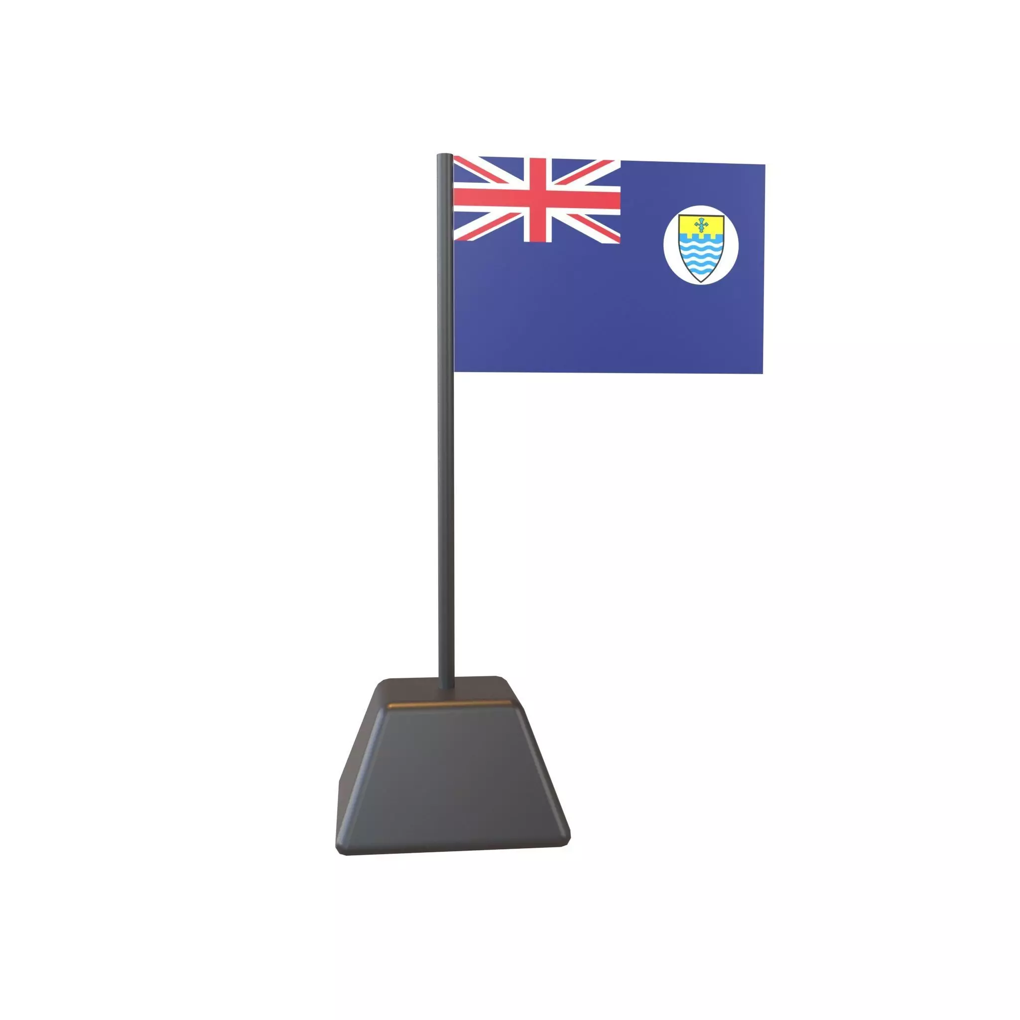 Penang 1946 Flag v1 001 Low-poly 3D model_0