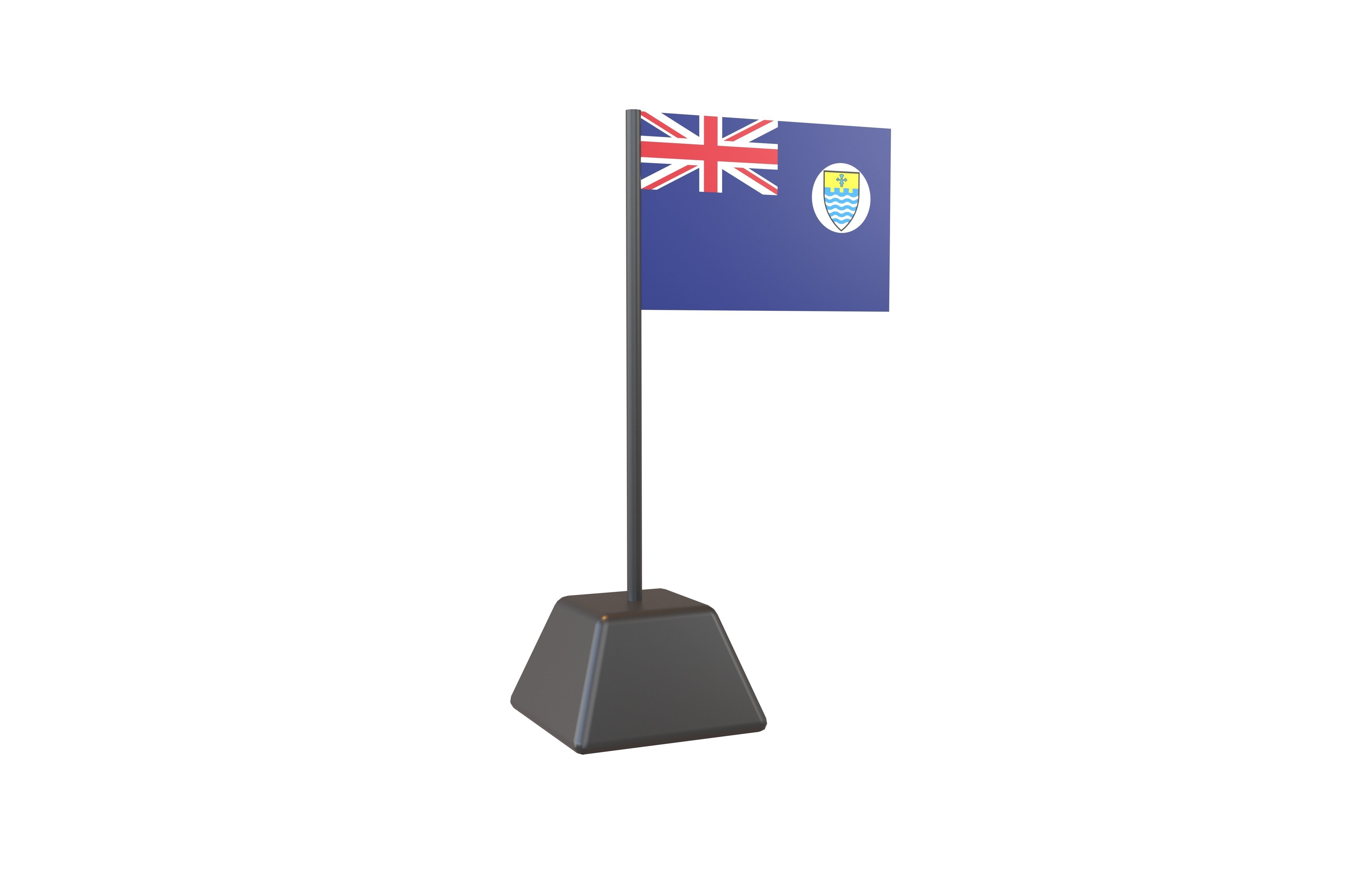 Penang 1946 Flag v1 001 Low-poly 3D model_1
