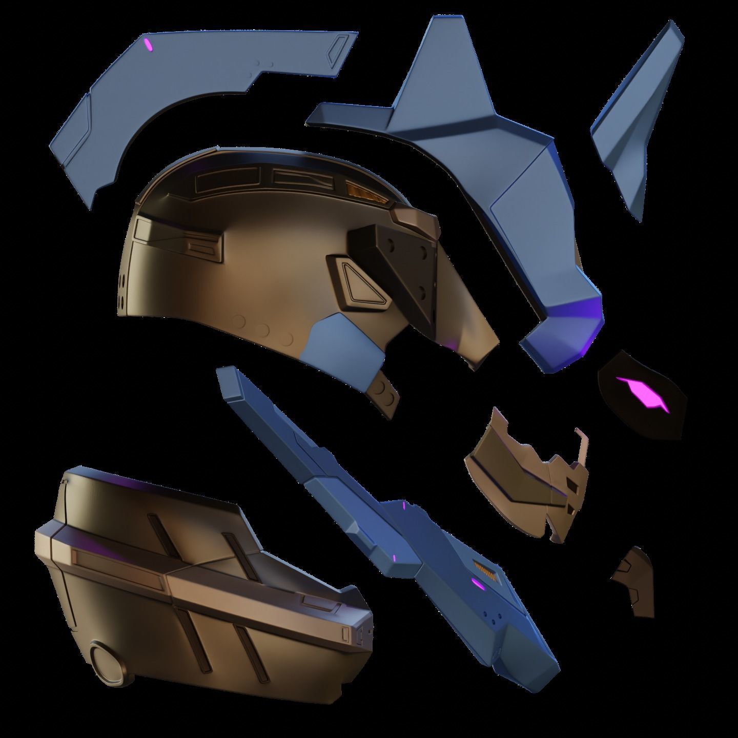 GUNDAM VIDAR HELMET 3D PRINT MODEL 3D print model_1